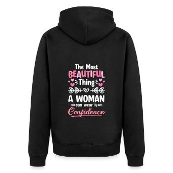 Célébration de l’émancipation féminine de la femme - Veste à capuche bio Premium Unisexe - noir - Dos - Nico (187cm)