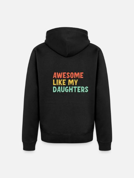 Super comme mes filles - Veste à capuche bio Premium Unisexe - noir