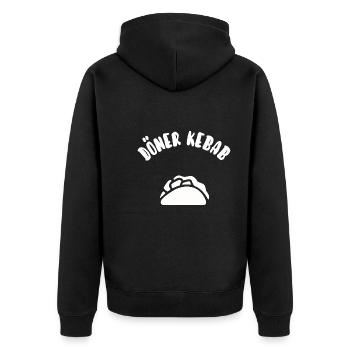 Doner kebab - Veste à capuche bio Premium Unisexe - noir - Dos - Nico (187cm)