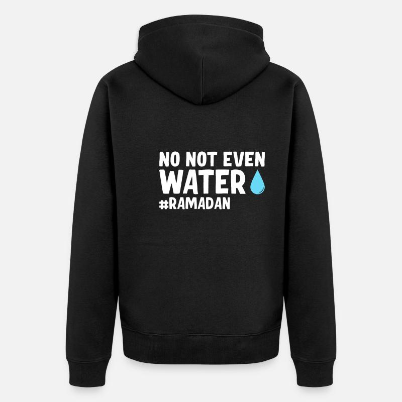 Non même pas d’eau Ramadan - Veste à capuche bio Premium Unisexe - noir