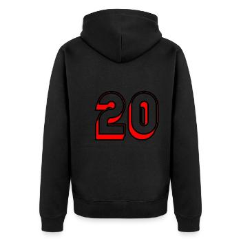 20 YEARS,20TH ANNIVERSARY,20 ANNIVERSARY 20 YEARS,20 - Unisex Premium Organic Zip Hoodie - black - Back - Nico (187cm)