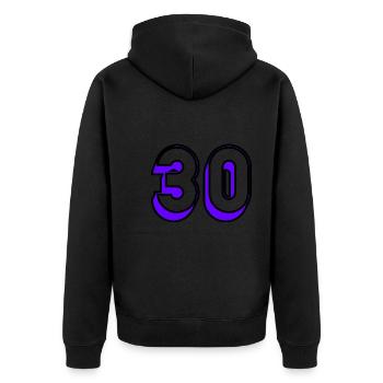 30 ANS. 30. 30e ANNIVERSAIRE. ANNIVERSAIRE 30 ANS - Veste à capuche bio Premium Unisexe - noir - Dos - Nico (187cm)