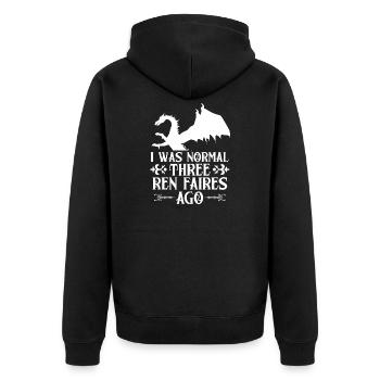 Marché médiéval - Veste à capuche bio Premium Unisexe - noir - Dos - Nico (187cm)
