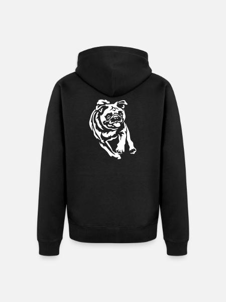 Pug "Black Edition" - Unisex Premium Organic Zip Hoodie - black