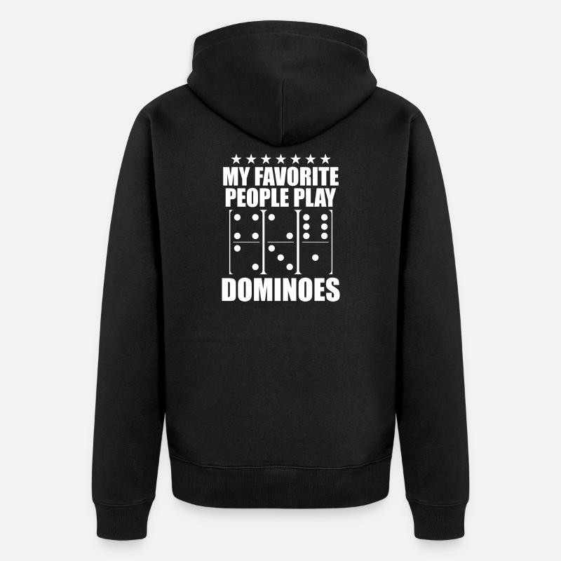 Conception de jeux Domino - Veste à capuche bio Premium Unisexe - noir