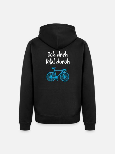 Roue Vélo Vélo De Route Climat Environnement Hobby - Veste à capuche bio Premium Unisexe - noir