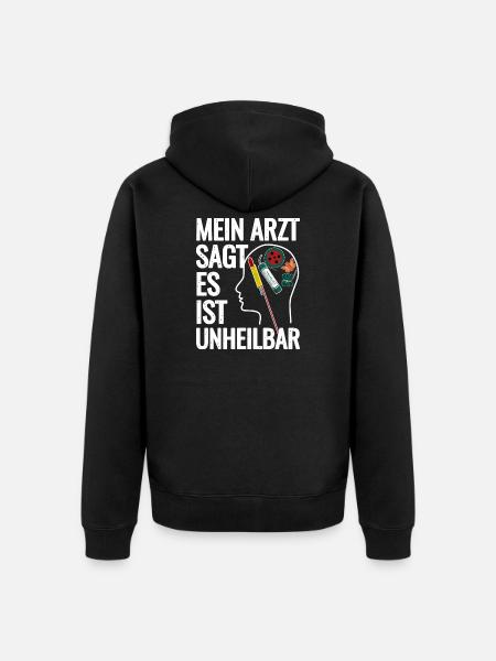 Fireworks in the head - Unisex Premium Organic Zip Hoodie - black