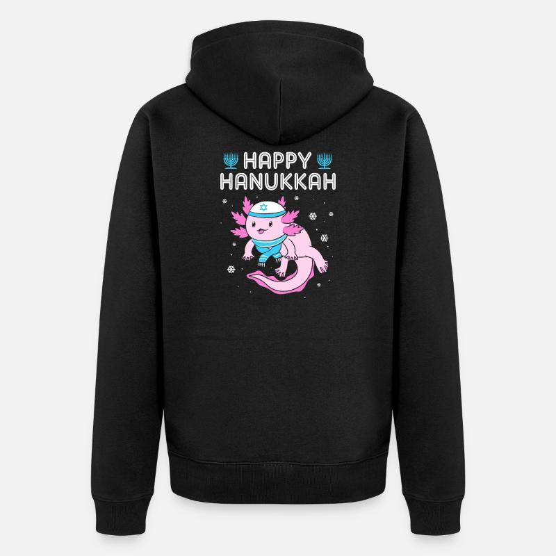 Hanoukka Hanoukka Hanoukka - Veste à capuche bio Premium Unisexe - noir