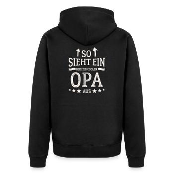 Voici à quoi ressemble un papy cool Meilleur grand-père - Veste à capuche bio Premium Unisexe - noir - Dos - Nico (187cm)