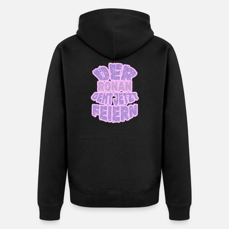 Ronan Ronan - Unisex Premium Bio Zip Hoodie - Schwarz