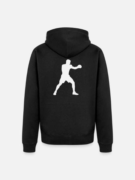 Boxsilhouette Power Boost - Unisex Premium Organic Zip Hoodie - black