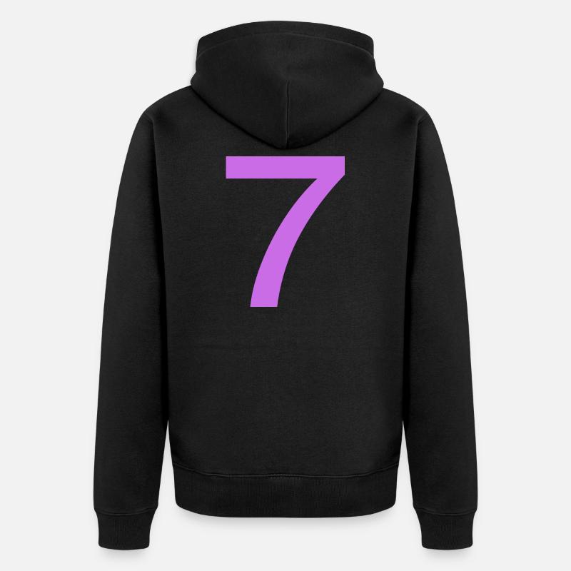 7 - Unisex Premium Organic Zip Hoodie - black