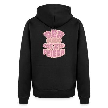 Parti Guido - Veste à capuche bio Premium Unisexe - noir - Dos - Nico (187cm)