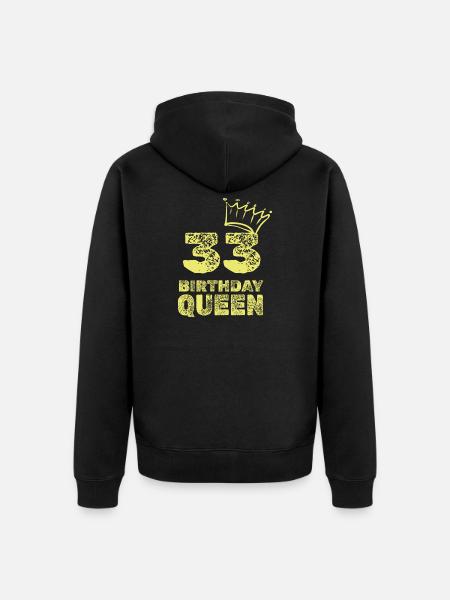 33 - Unisex Premium Bio Zip Hoodie - Schwarz