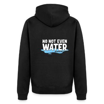 No not even water Ramadan - Unisex Premium Organic Zip Hoodie - black - Back - Nico (187cm)