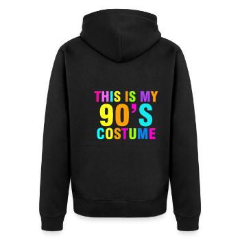 C'est mon costume des années 90 rétro vintage 90 s - Veste à capuche bio Premium Unisexe - noir - Dos - Nico (187cm)