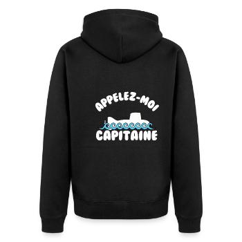 Appelez moi capitaine - Veste à capuche bio Premium Unisexe - noir - Dos - Nico (187cm)