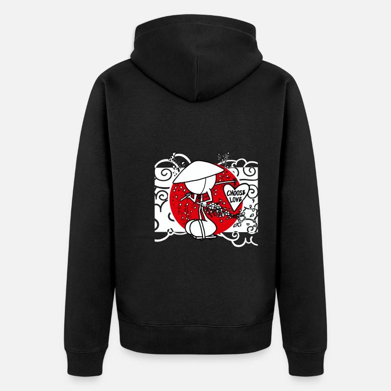 Samouraï de Cœurs Doddle - Veste à capuche bio Premium Unisexe - noir