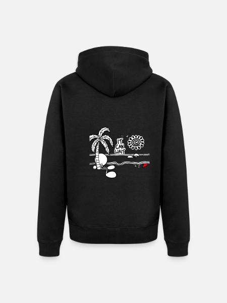 It Can Wait Plain Doodle - Unisex Premium Organic Zip Hoodie - black