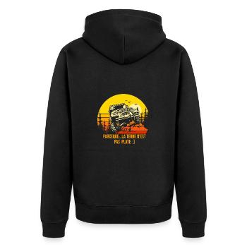 4X4 rétro rando 4X4 - Veste à capuche bio Premium Unisexe - noir - Dos - Nico (187cm)
