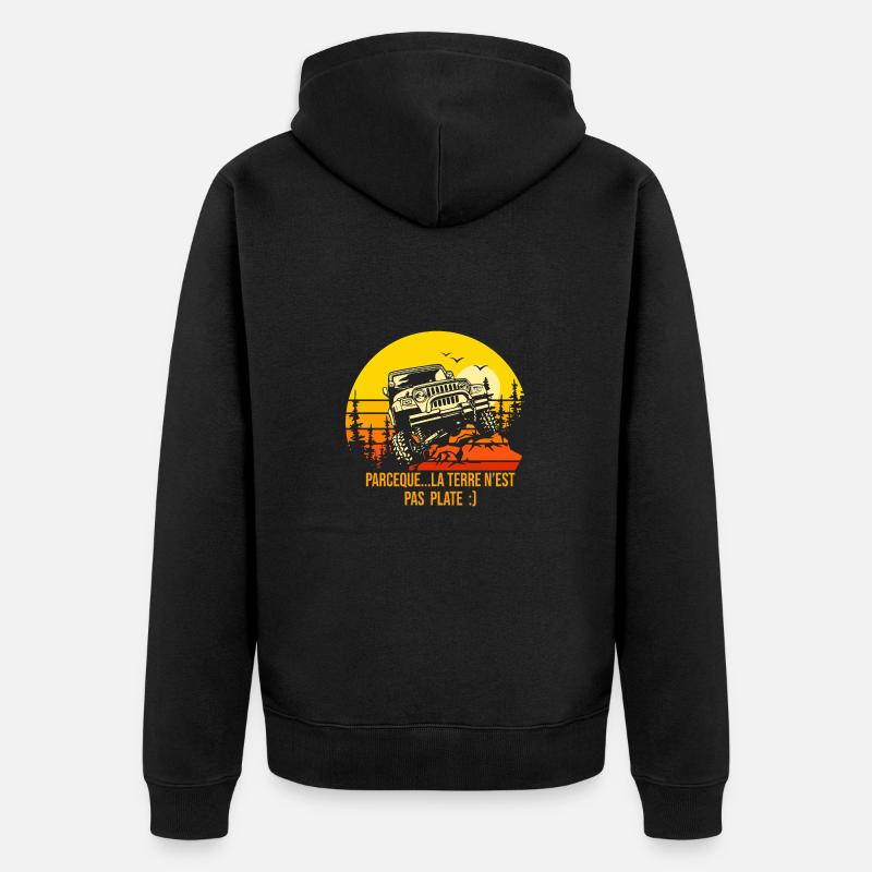 4X4 rétro rando 4X4 - Veste à capuche bio Premium Unisexe - noir