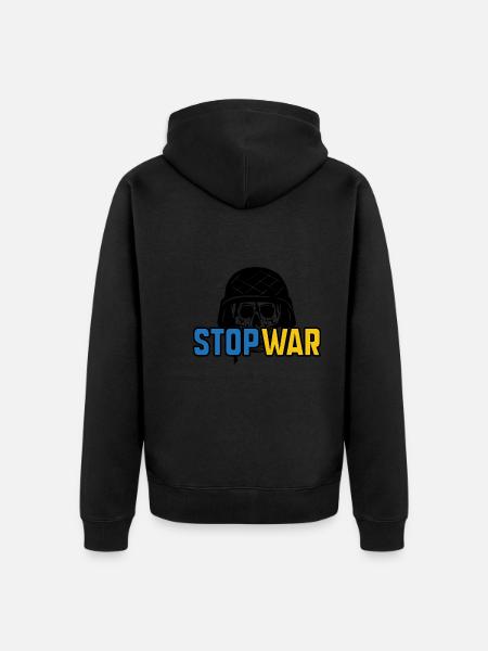 Stop War - Veste à capuche bio Premium Unisexe - noir