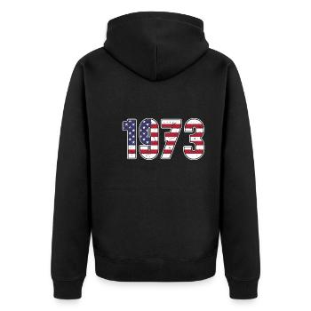 1973 Pro Roe - Veste à capuche bio Premium Unisexe - noir - Dos - Nico (187cm)