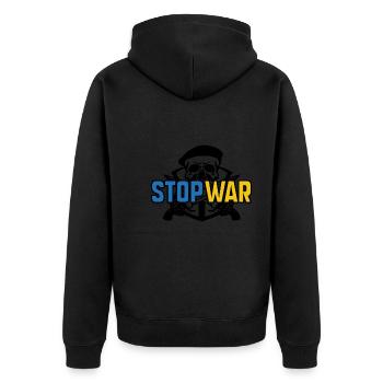 Stop War - Veste à capuche bio Premium Unisexe - noir - Dos - Nico (187cm)