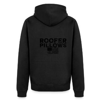 Roofer Adult Joke For Women - Unisex Premium Bio Zip Hoodie - Schwarz - Hinten - Nico (187cm)
