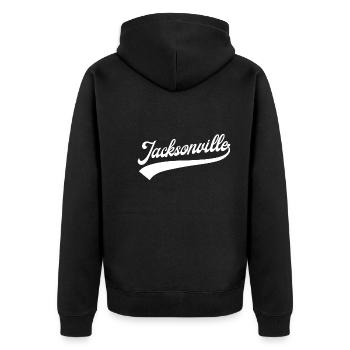 Jacksonville, Floride - Veste à capuche bio Premium Unisexe - noir - Dos - Nico (187cm)