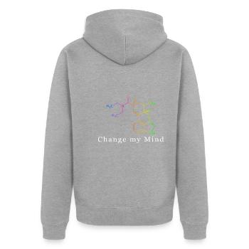 LSD Acid Rave Techno Hippie Psychedelisch - Unisex Premium Bio Zip Hoodie - Grau meliert - Hinten - Nico (187cm)
