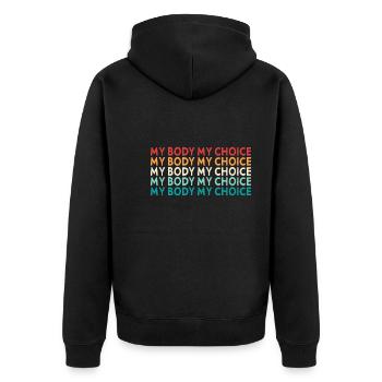 Mon corps, ma décision - Veste à capuche bio Premium Unisexe - noir - Dos - Nico (187cm)