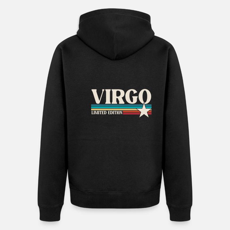 Signe du zodiaque Vierge - Veste à capuche bio Premium Unisexe - noir