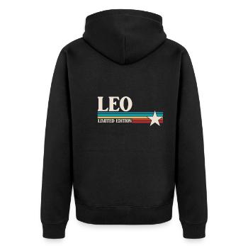 Signe du zodiaque Lion - Veste à capuche bio Premium Unisexe - noir - Dos - Nico (187cm)