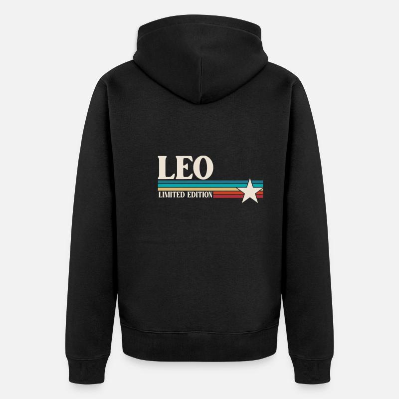 Sternzeichen Löwe - Unisex Premium Bio Zip Hoodie - Schwarz