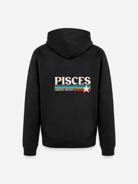 Sternzeichen Fische - Unisex Premium Bio Zip Hoodie - Schwarz