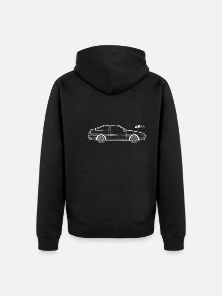 Trueno AE86 - Unisex Premium Organic Zip Hoodie - black