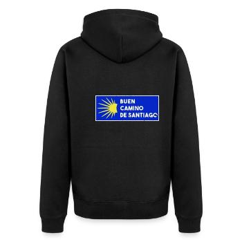 Buen Camino de Santiago de Compostela Jakobsweg - Veste à capuche bio Premium Unisexe - noir - Dos - Nico (187cm)