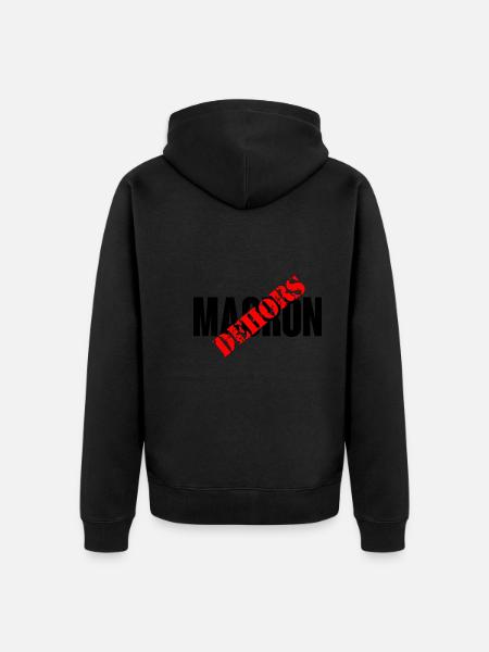 Macron dehors - Veste à capuche bio Premium Unisexe - noir