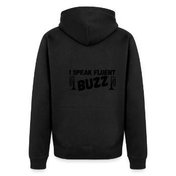 Marching Band Mellophone Musician - Unisex Premium Bio Zip Hoodie - Schwarz - Hinten - Nico (187cm)