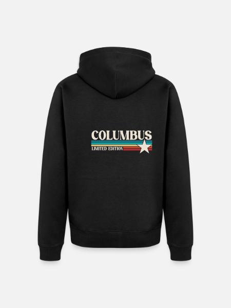 Columbus Ohio - Unisex Premium Organic Zip Hoodie - black