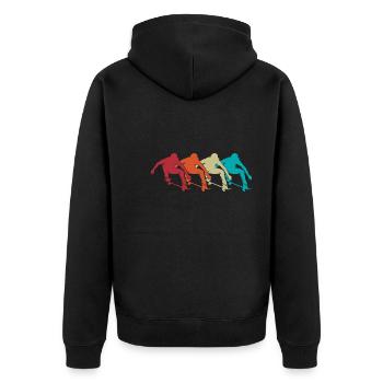 Skater Skateboard - Veste à capuche bio Premium Unisexe - noir - Dos - Nico (187cm)