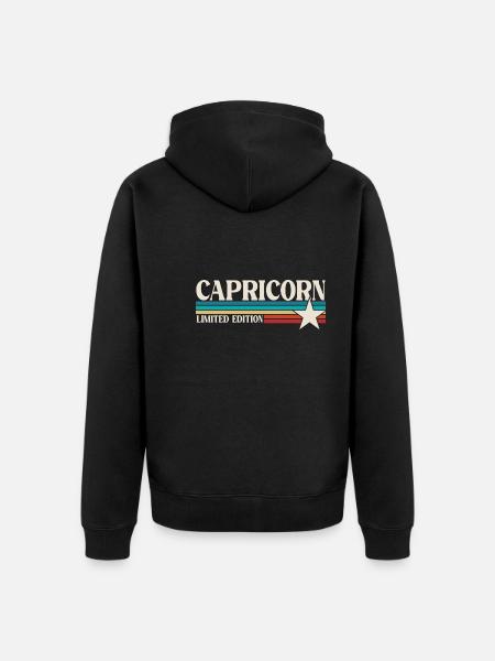Sternzeichen Steinbock - Unisex Premium Bio Zip Hoodie - Schwarz
