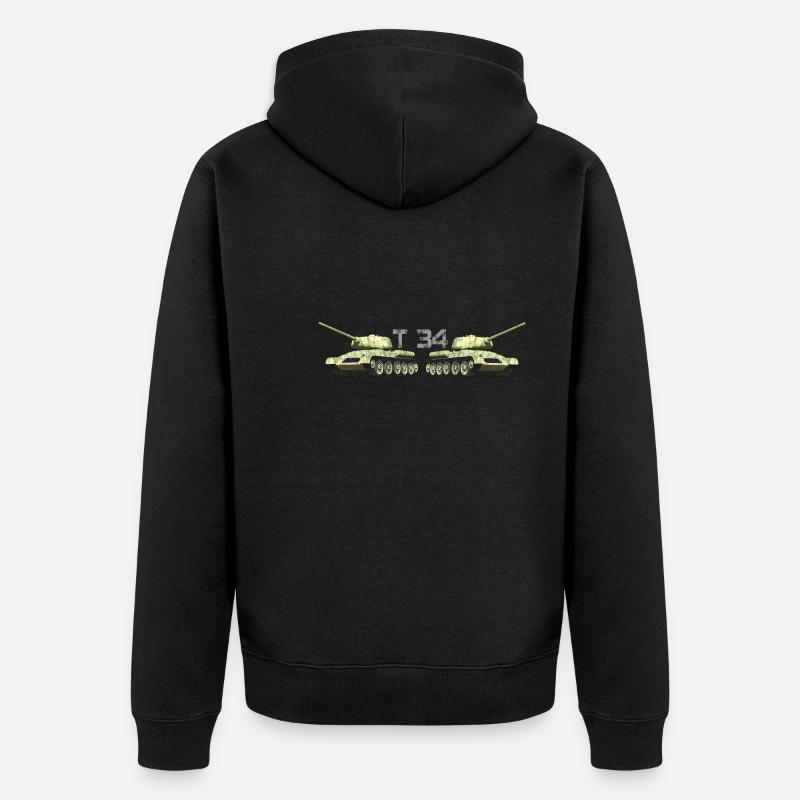 T34 - Veste à capuche bio Premium Unisexe - noir