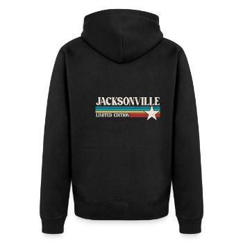 Jacksonville, Floride - Veste à capuche bio Premium Unisexe - noir - Dos - Nico (187cm)