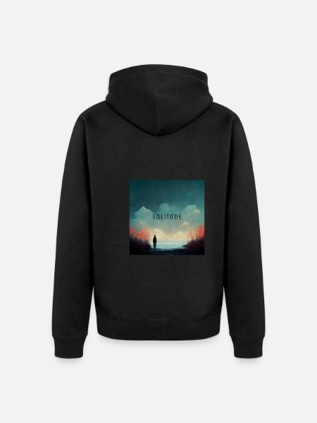 Loneliness - Lonely Man - Unisex Premium Organic Zip Hoodie - black