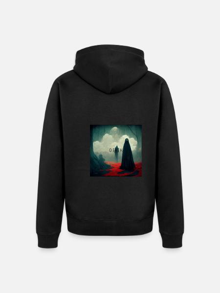 Death Tod - Unisex Premium Organic Zip Hoodie - black