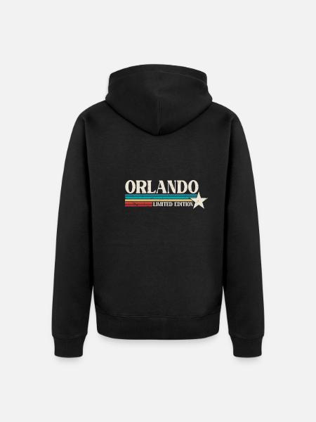 Orlando Florida - Unisex Premium Organic Zip Hoodie - black