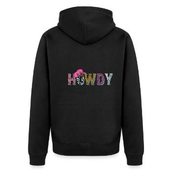 Rodéo du sud de Howdy Country - Veste à capuche bio Premium Unisexe - noir - Dos - Nico (187cm)