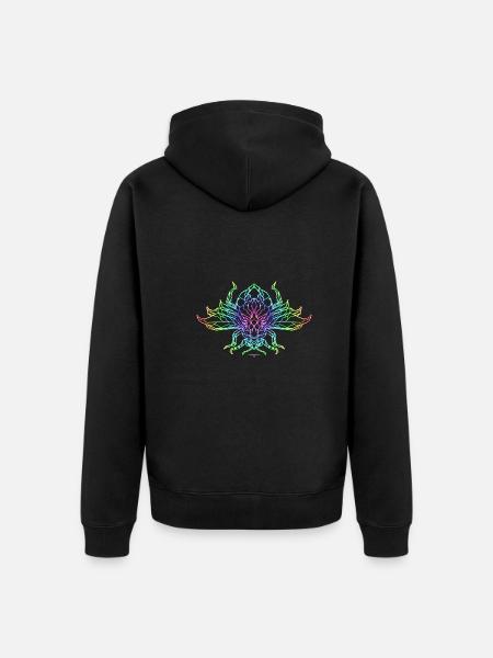 IRON MONKEYS-NEON BUMBLEBEE - Unisex Premium Bio Zip Hoodie - Schwarz